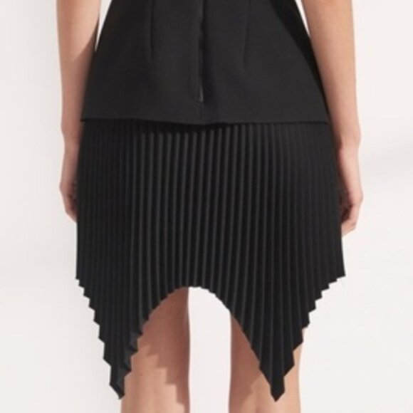 DION LEE Truss Pleat Pleated Wool & Silk Runway Tailored Skirt - NEW - XS / US 2 - Picture 2 of 9